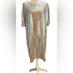 SHEIN metallic look dress